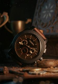 black and silver chronograph watch by Shreesha bhat courtesy of Unsplash.